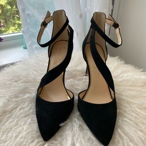 Jessica Simpson Black Suede Pumps Sz 7.5